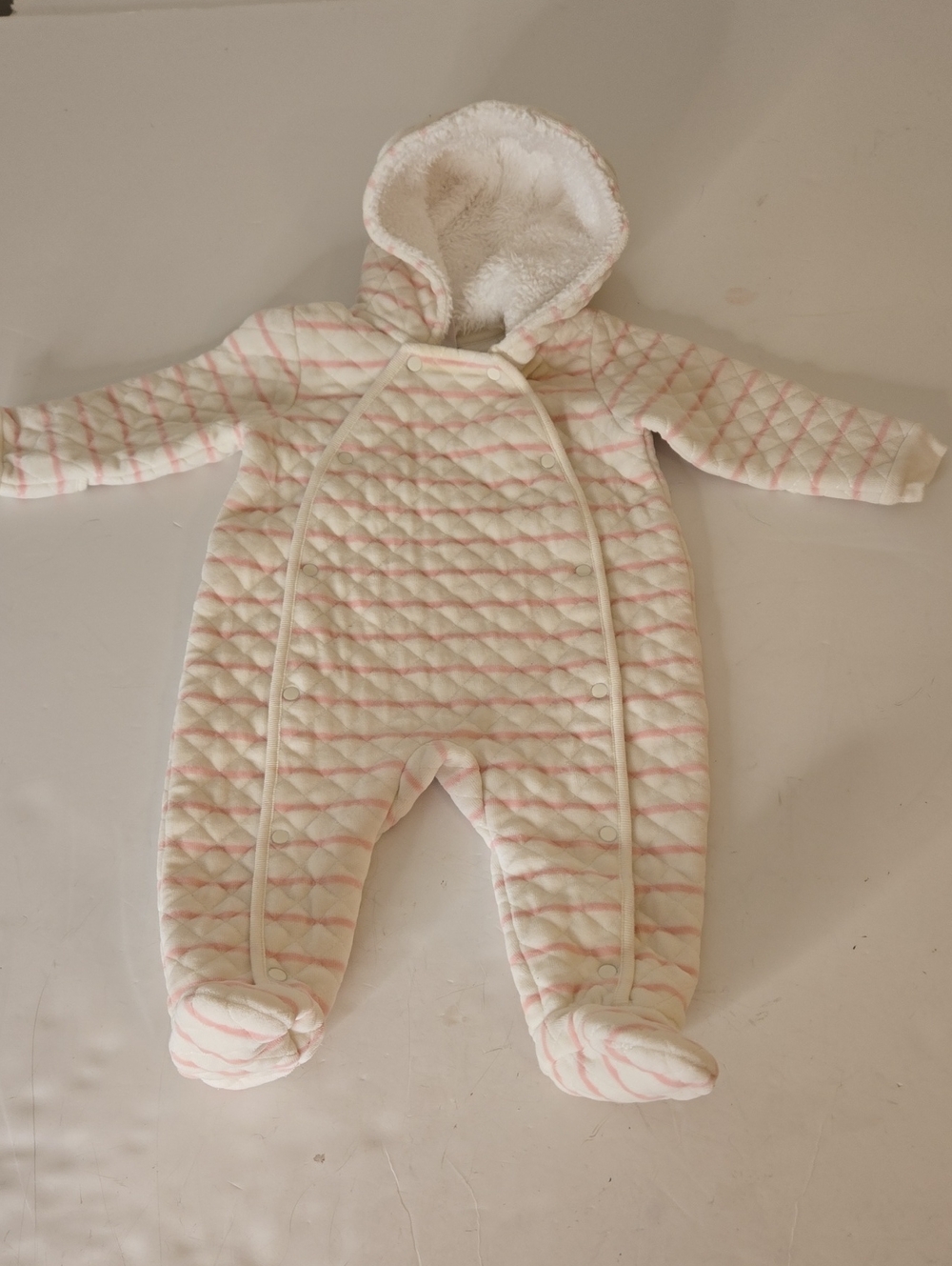 Nordstrom Baby Quilted Bunting Onesie Size 9 Months